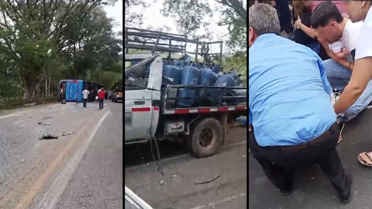 accidente en Andes! Bus chocó con un camión