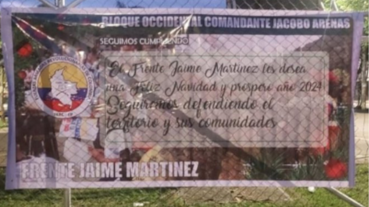 Aparecen pancartas de disidencias de las Farc en tres barrios de Jamundí, Valle