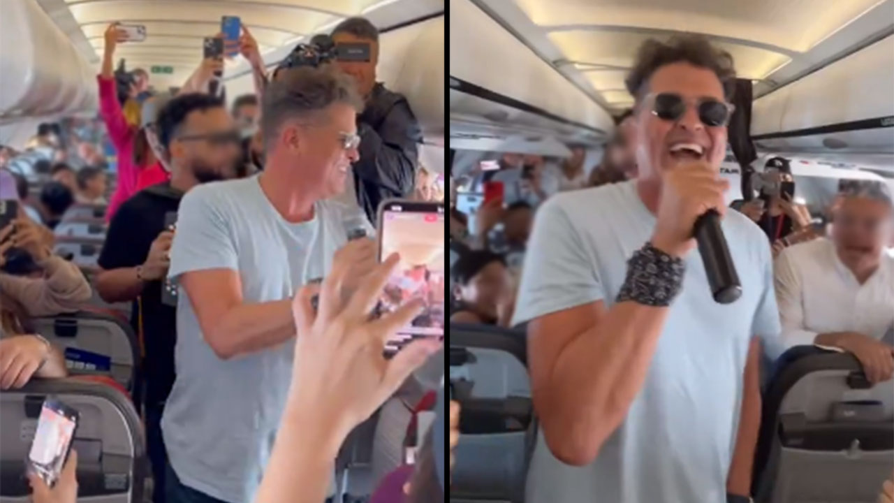 Carlos Vives sorprendió con un concierto en pleno vuelo