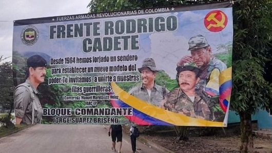 Con vallas, disidencias de 'Iván Mordisco' invitan a unirse a sus filas en Cartagena del Chairá, Caquetá