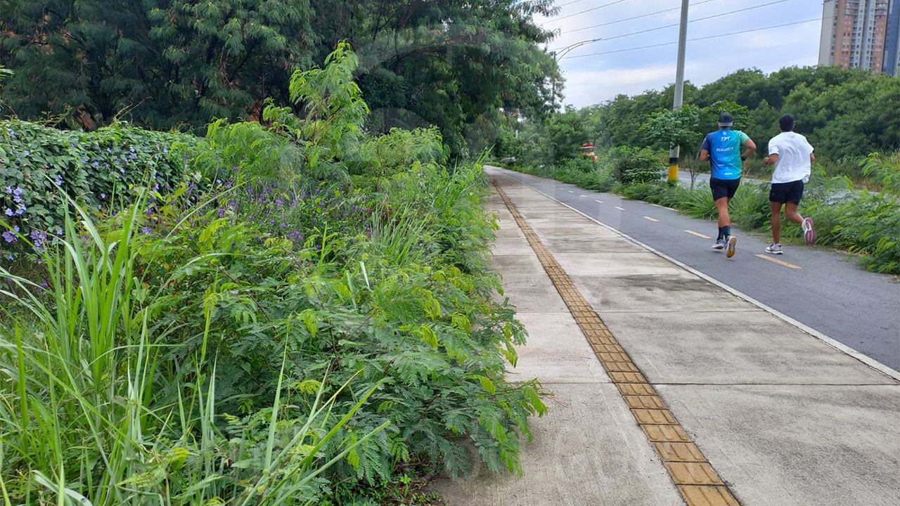 En plena ciclovía de Bello, encontraron un embolsado: se arrimaron y le vieron un pie