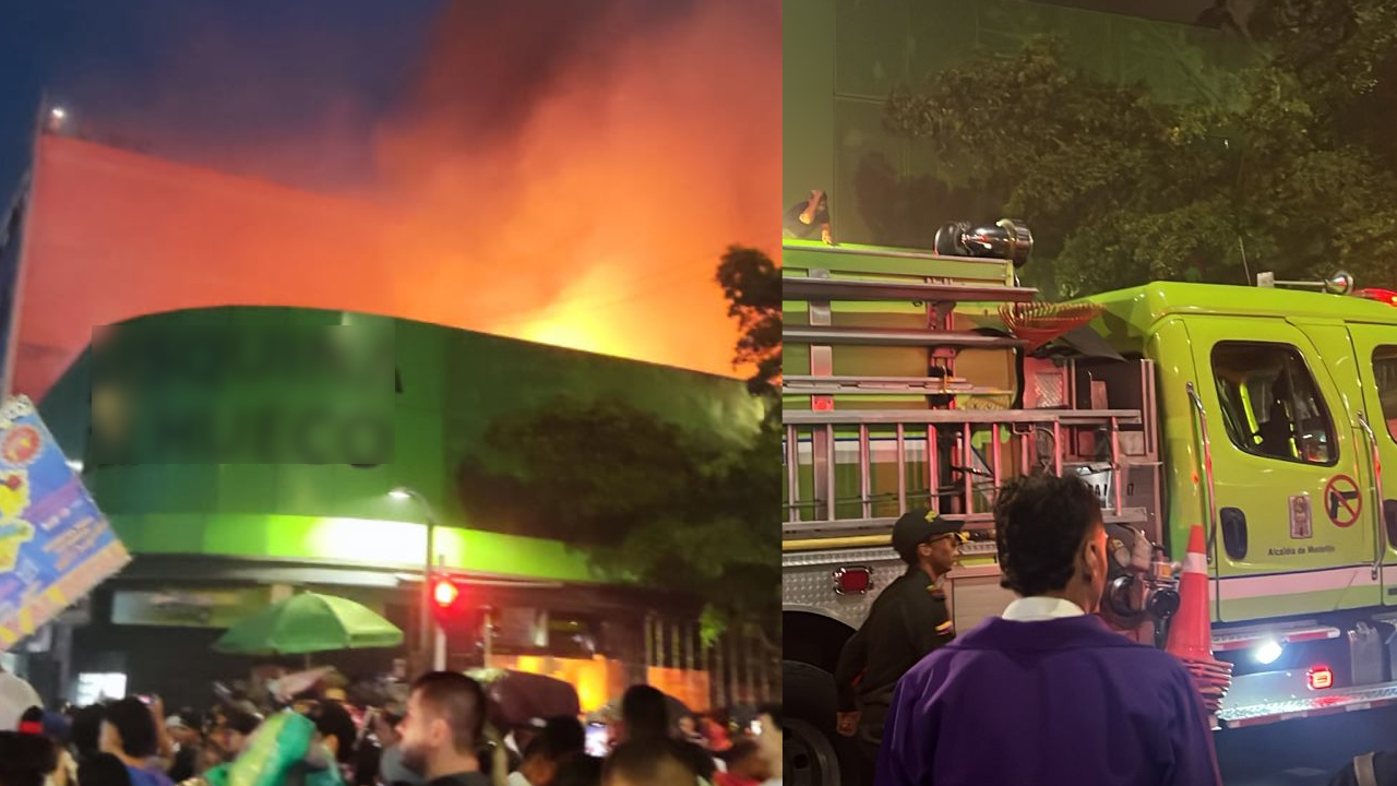 VIDEO. 'Se está quemando El Hueco', incendio estructural en el centro de Medellín