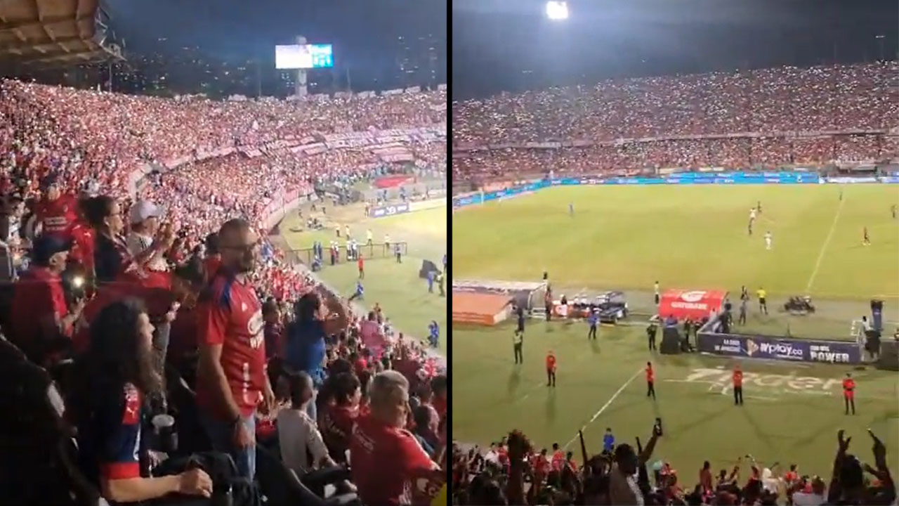 'Fuera Petro' volvió al Atanasio en el partido del DIM