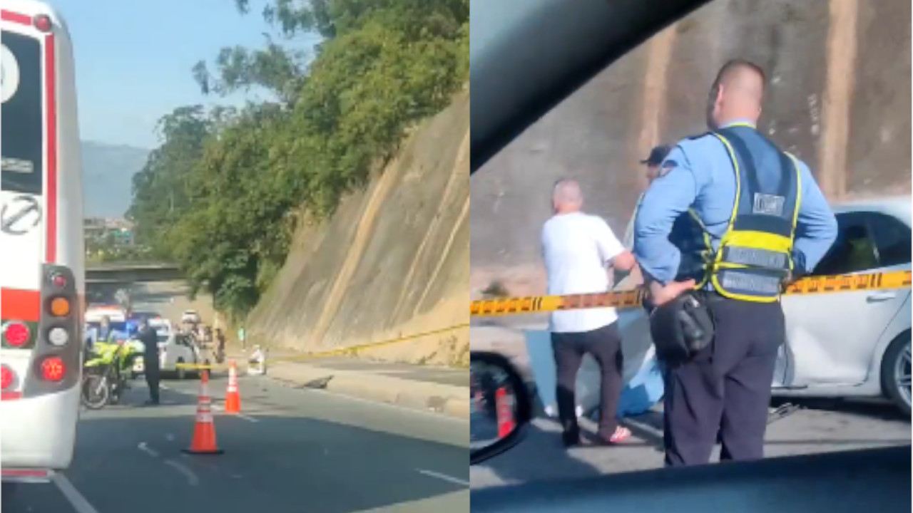 VIDEO. Fuerte accidente en Copacabana, carro se volcó y murieron al menos dos personas