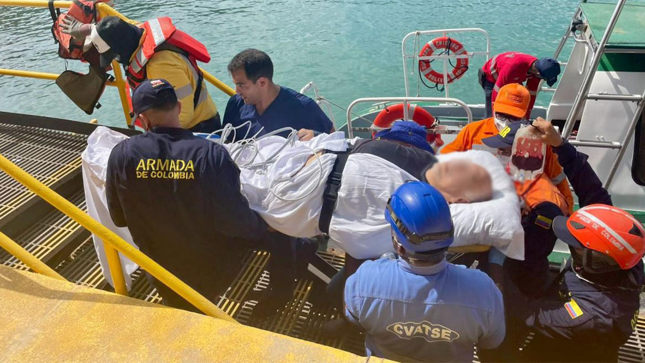 Emergencia médica: extranjero evacuado de crucero a La Guajira