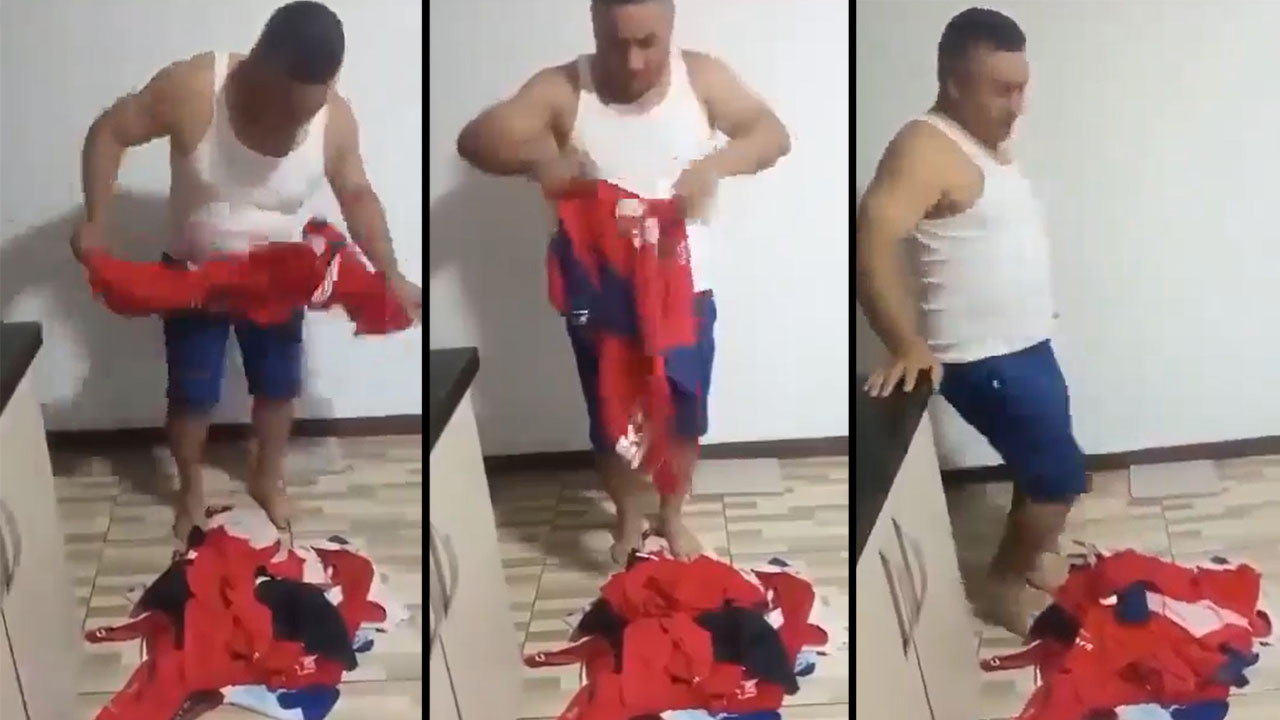 Hincha destruyó las camisetas del DIM tras la pérdida del título