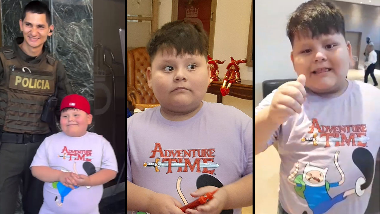 VIDEO Iker "el niño millonario" llegó para acompañar a Karol G