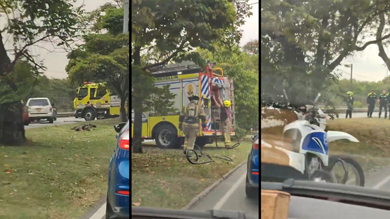 Se estaba prendiendo un carro en la Autopista Sur, antes Colombia