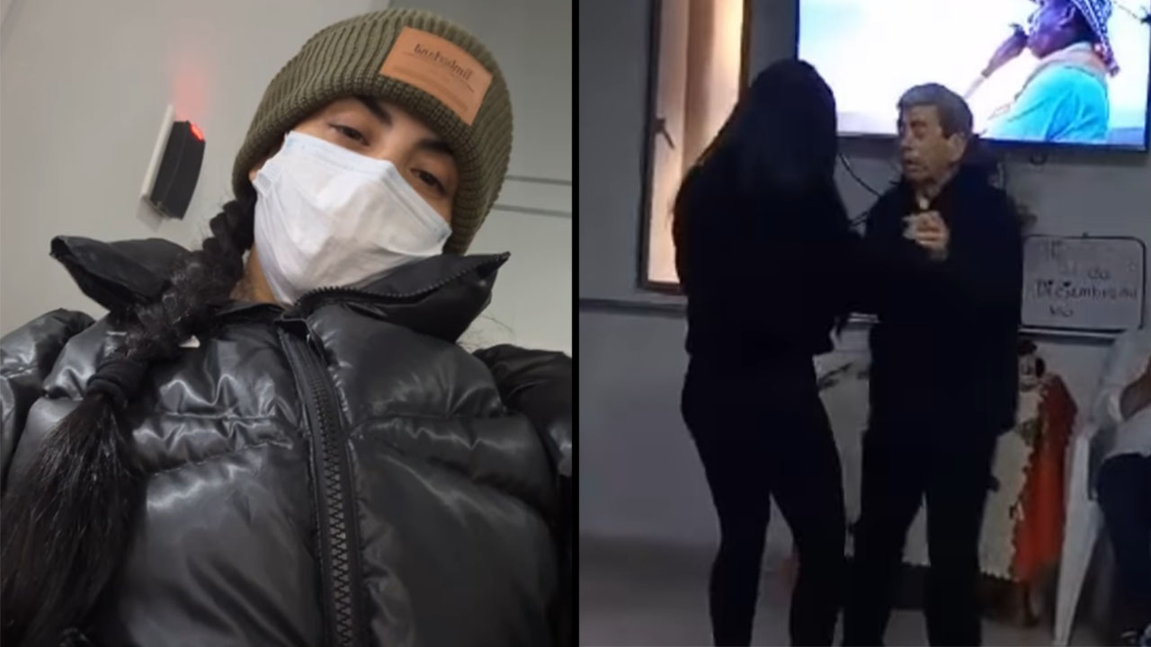 Jessica Cediel se reencontró con su padre bailaron en el asilo, así fue la celebración navideña