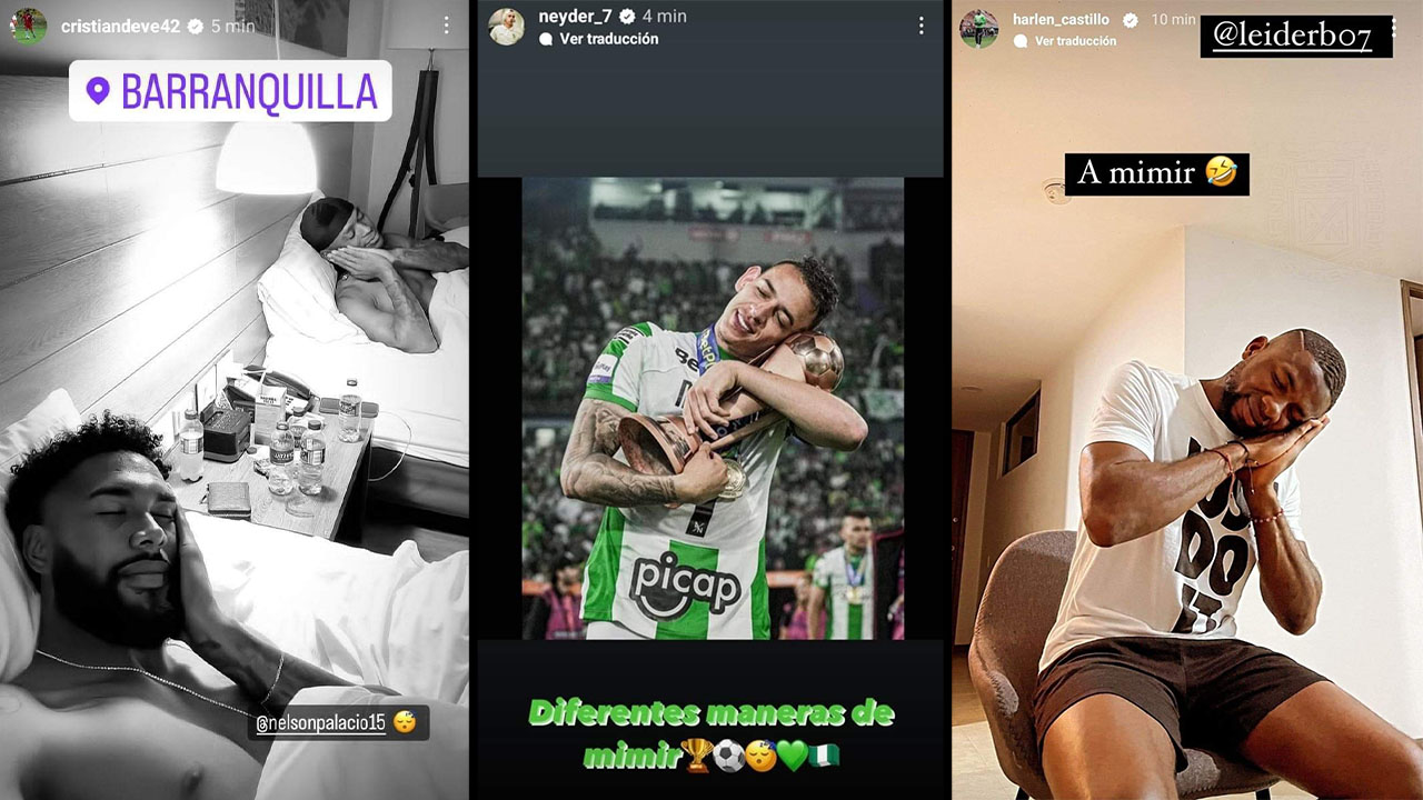 A mimir: así aparecieron jugadores de Atlético Nacional