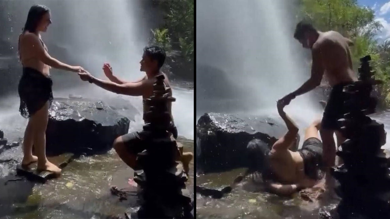 Pedida de matrimonio se volvió viral por doloroso final