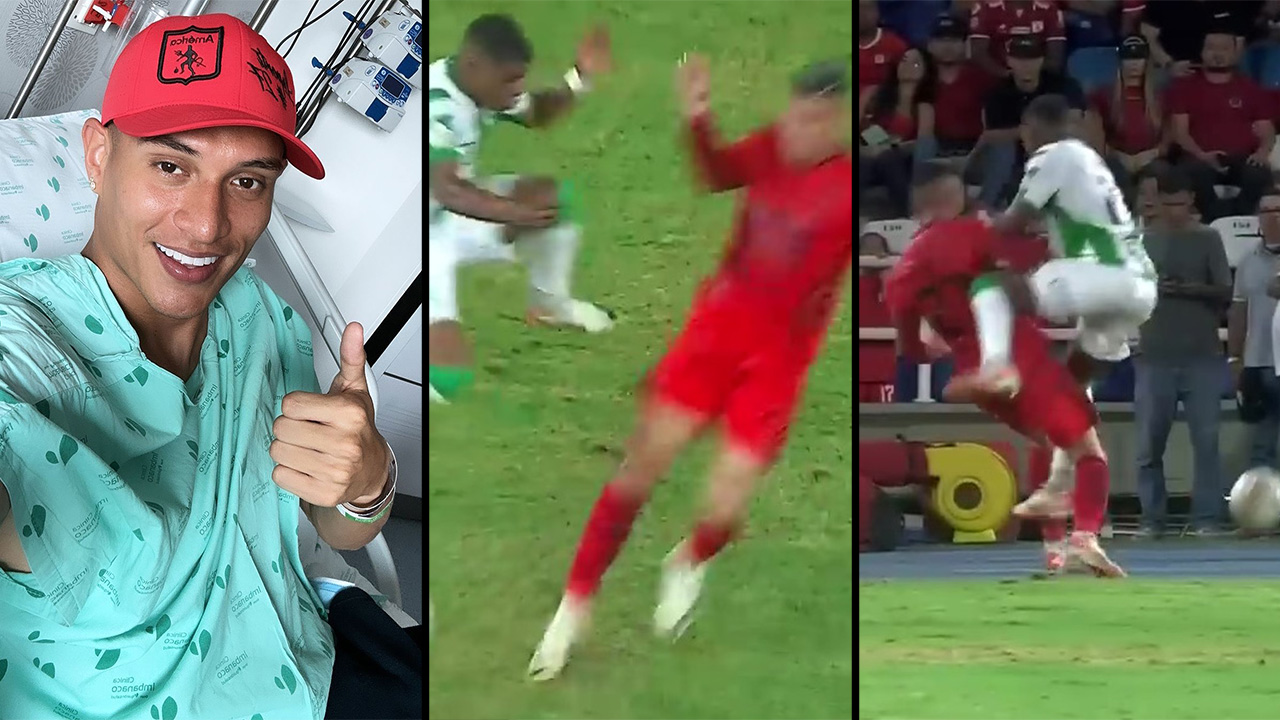 Fuerte lesión de Juan Camilo Portilla tras entrada de Óscar Perea