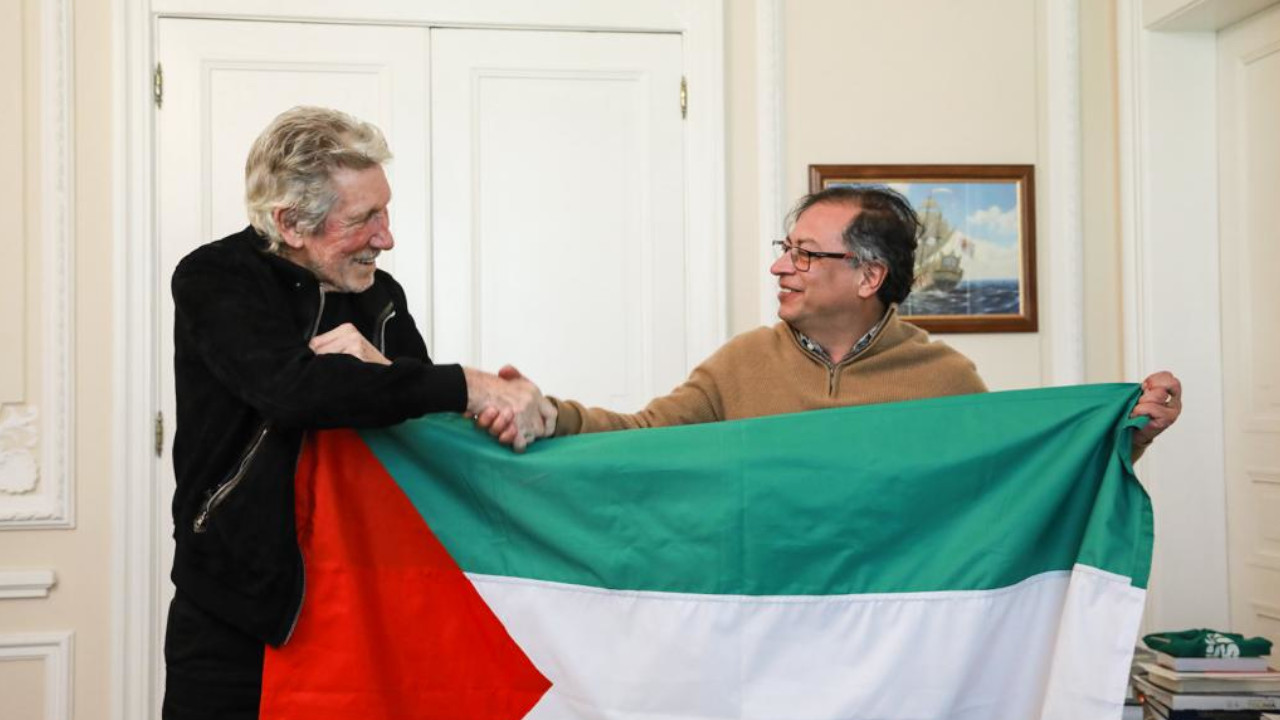 Presidente Gustavo Petro se reunió con el cofundador de la banda Pink Floyd, el británico Roger Waters