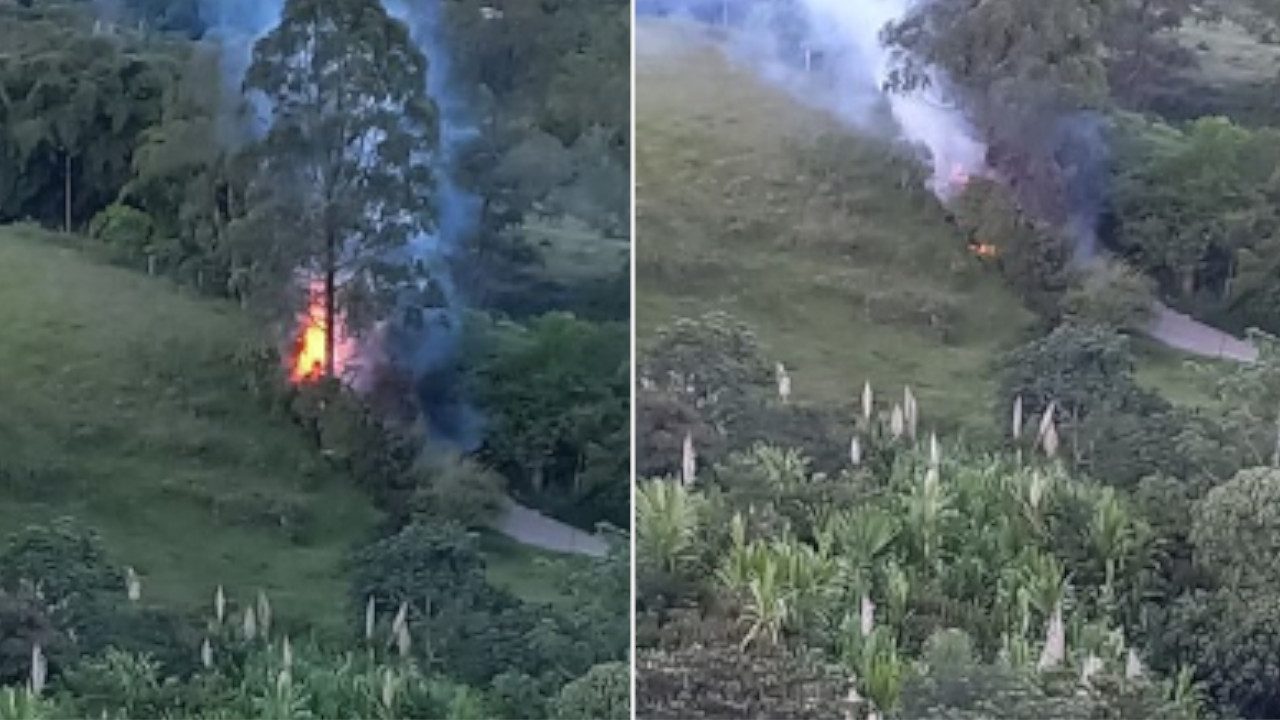 Reportan incendio de cobertura vegetal en San Antonio de Prado
