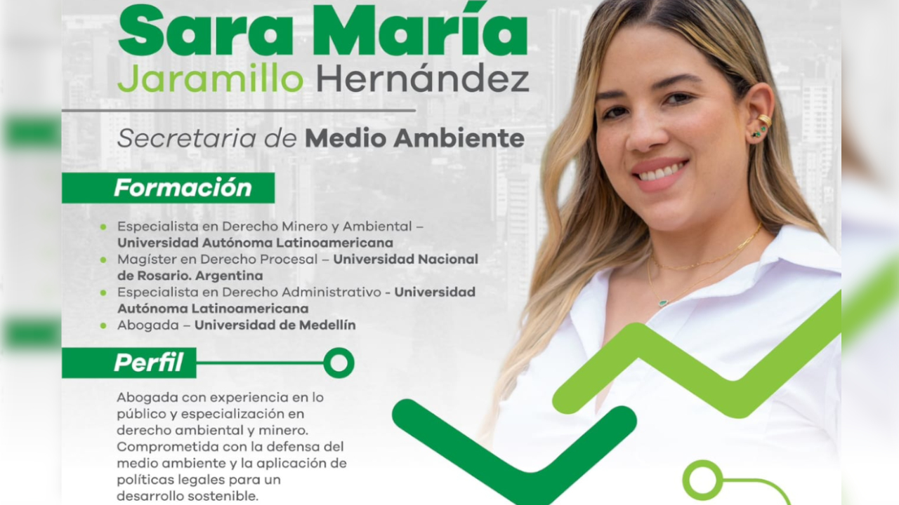 Sabaneta ya tiene secretaria de Medio Ambiente para el periodo 2024-2027