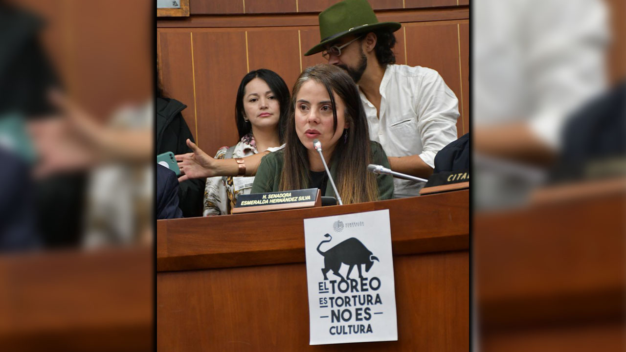 Senadora del Pacto Histórico Esmeralda Hernández proyecto que prohíbe corridas de toros