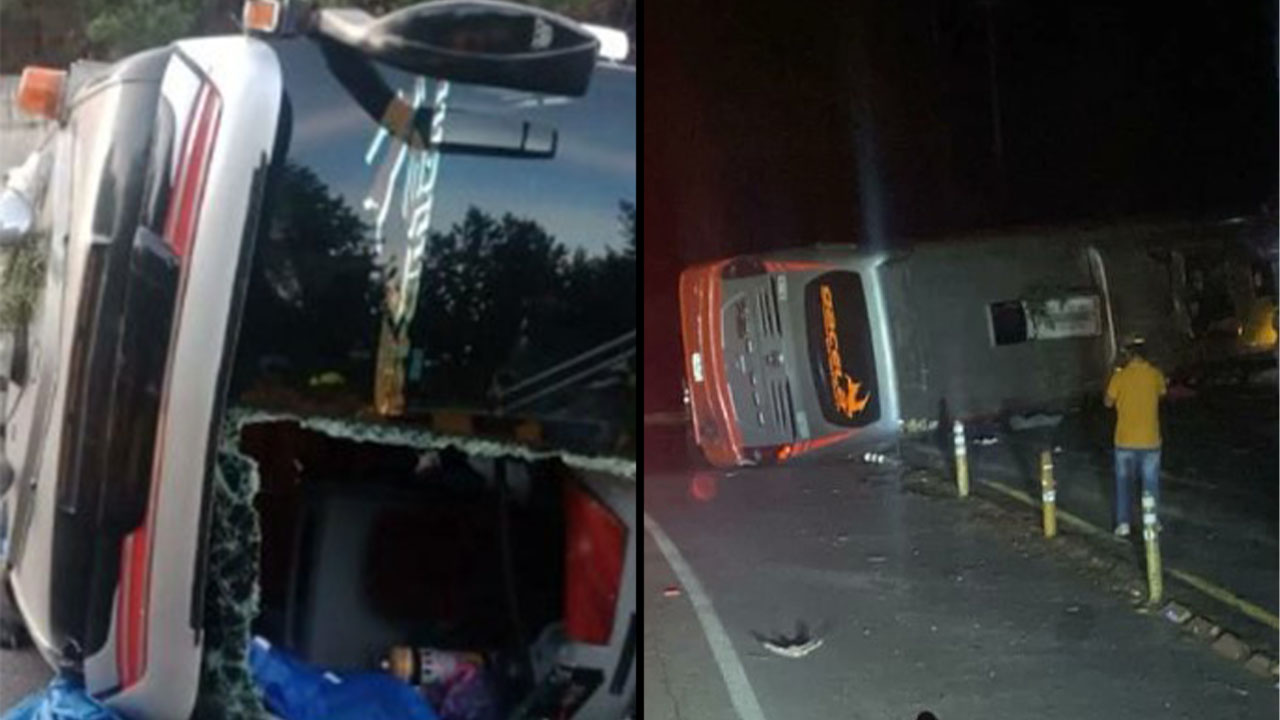 Accidente de bus en el Alto de La Línea