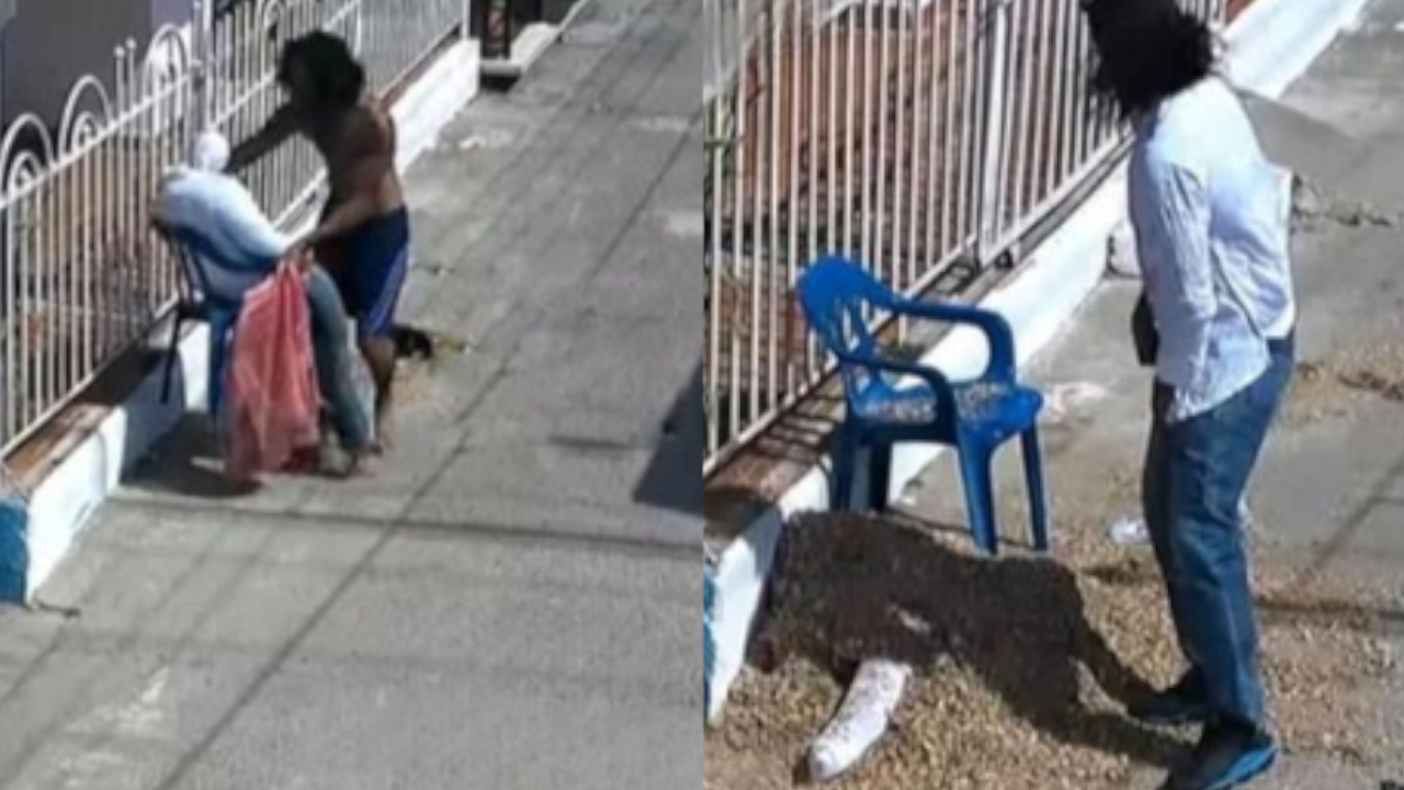 Un habitante de calle dejó sin ropa un año viejo y se armó la pinta navideña