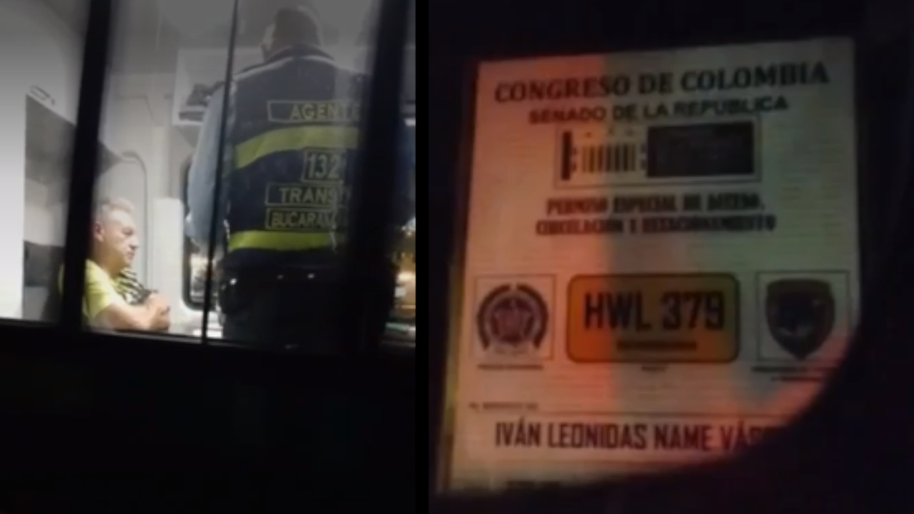 Copresidente de partido político recibió comparendo por manejar borracho camioneta de presidente del Senado