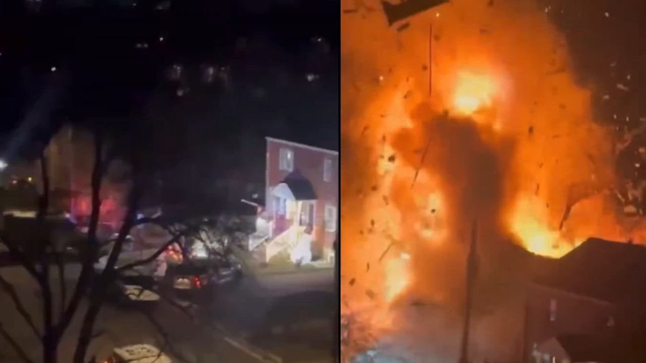 VIDEO. ¿Planeado o casualidad? La Policía iba a realizar un allanamiento en una casa y esta explotó