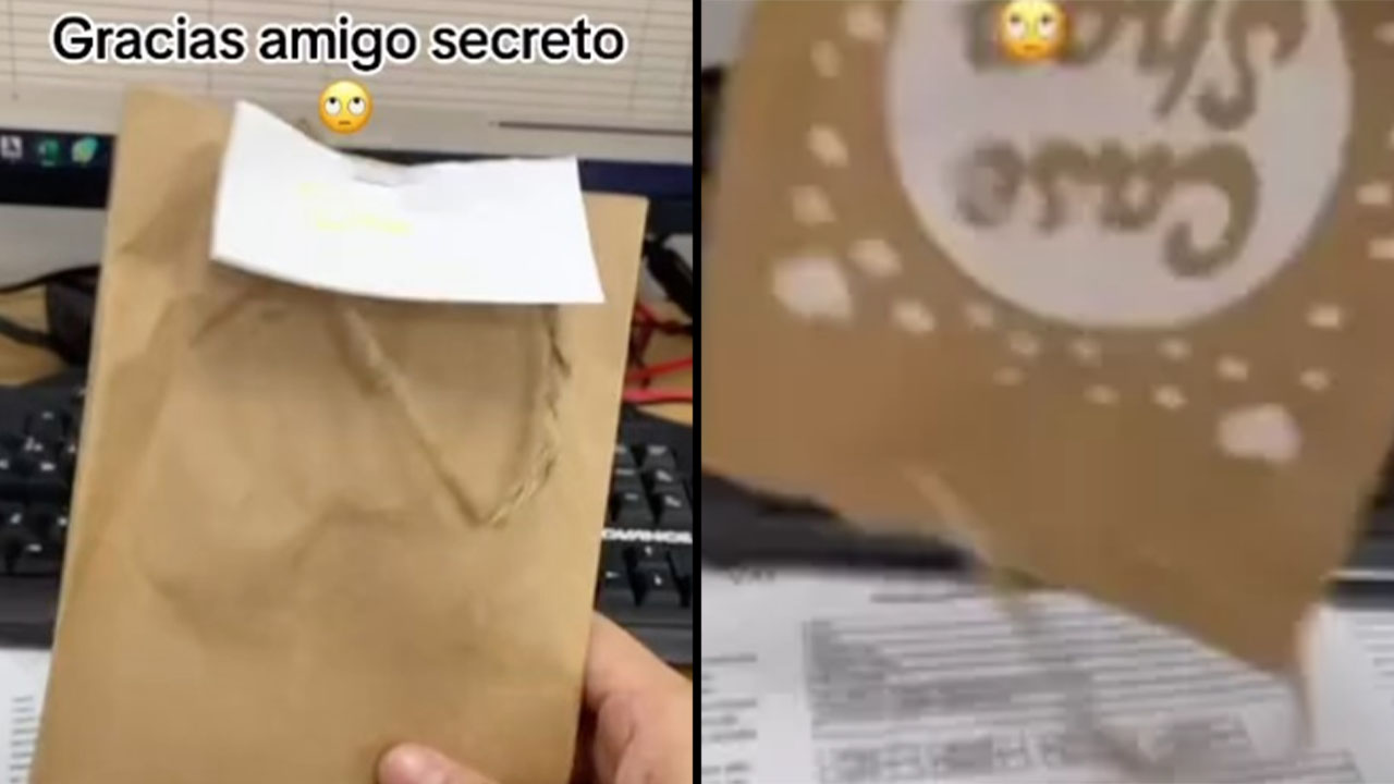 Amigo secreto sorprendió a joven con su regalo de Navidad