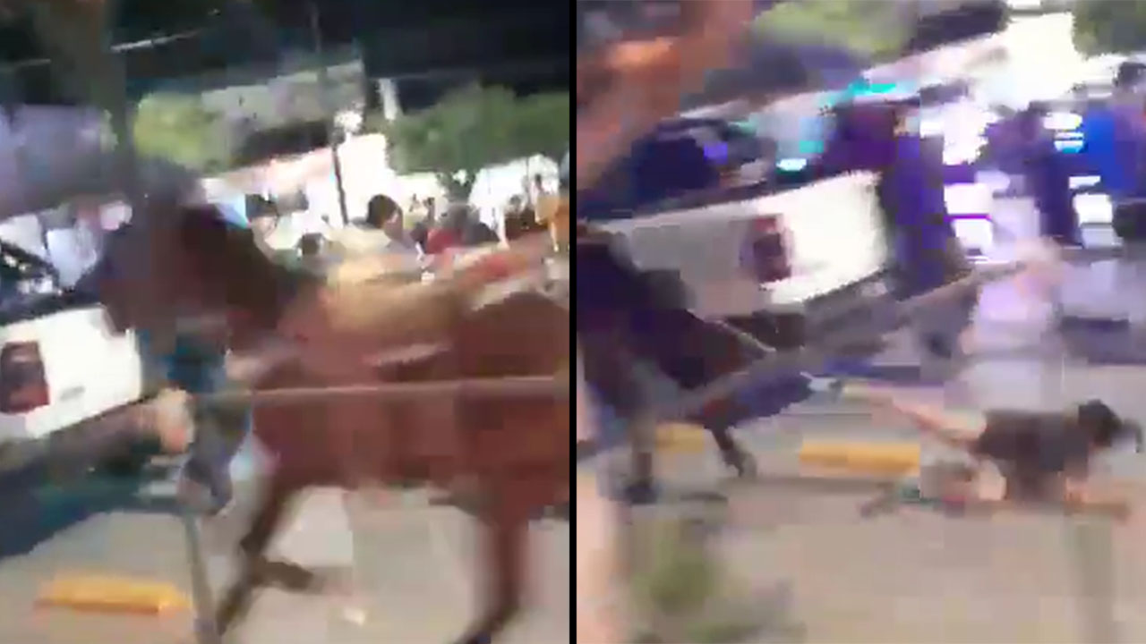 mujer fue arrastrada por un caballo durante un festival en México
