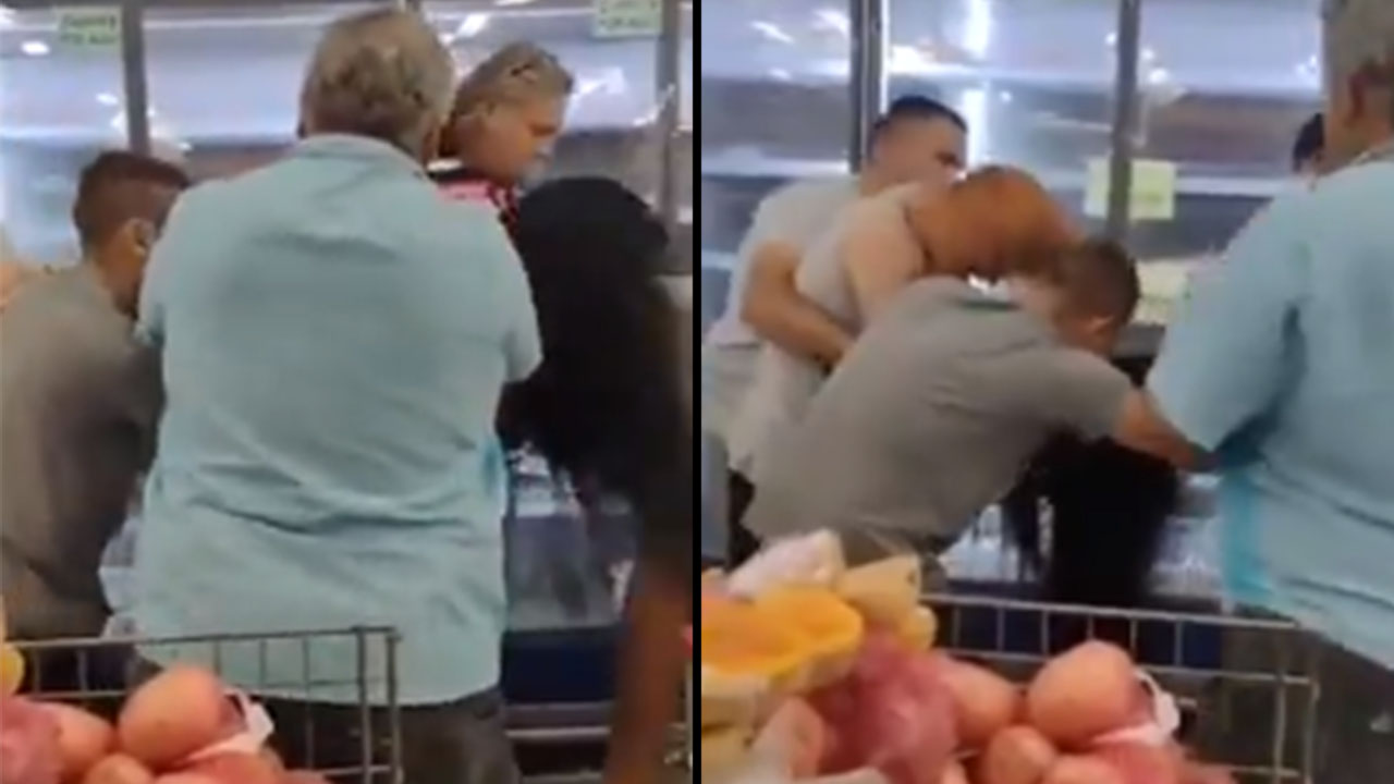 mujeres se pelearon por un trozo de carne en oferta en un Supermercado