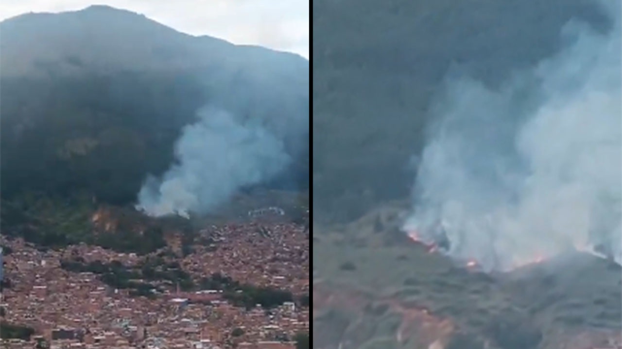 VIDEO. “Se prendió el cerro Quitasol”, reportan incendio en Bello