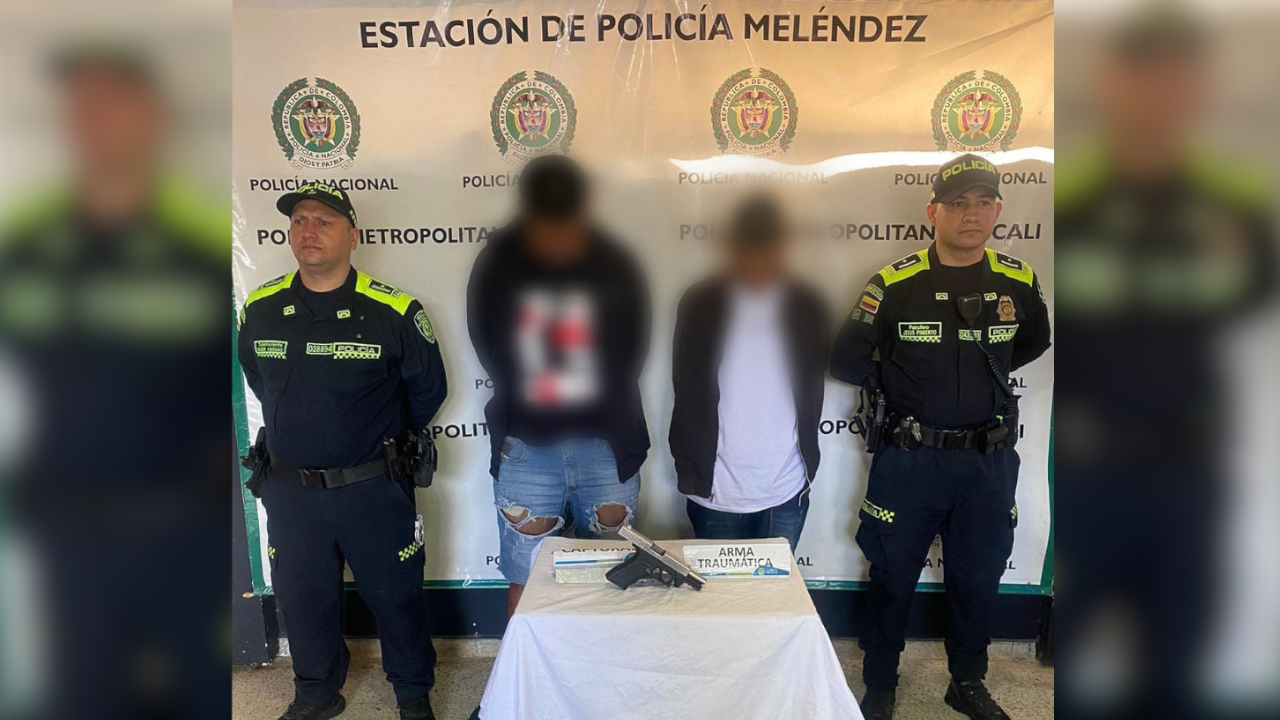 Con arma de fuego fueron atrapados atracando en Cali