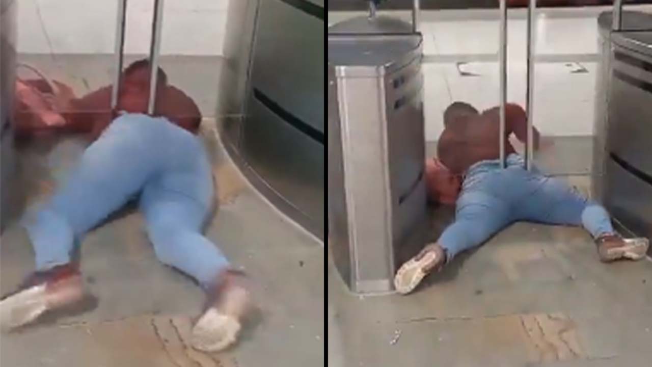 Mujer quedó atrapada en torniquete de TransMilenio
