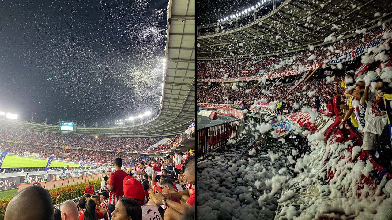Cayó 'nieve' en el estadio del Junior de Barranquilla