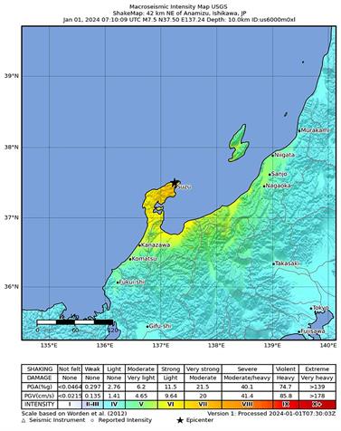 Japón activa la alerta de tsunami en su costa occidental tras terremoto de 7,4 grados
