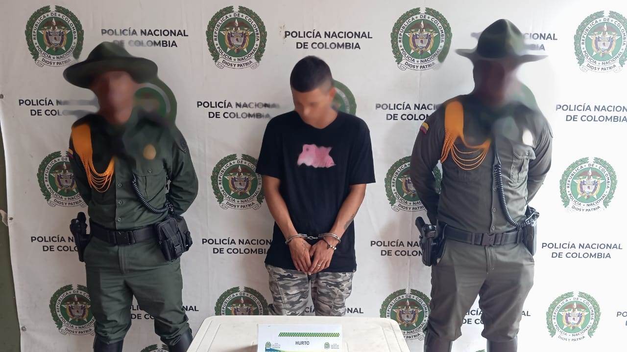 Joven capturado por hurto en Quibdó. Foto