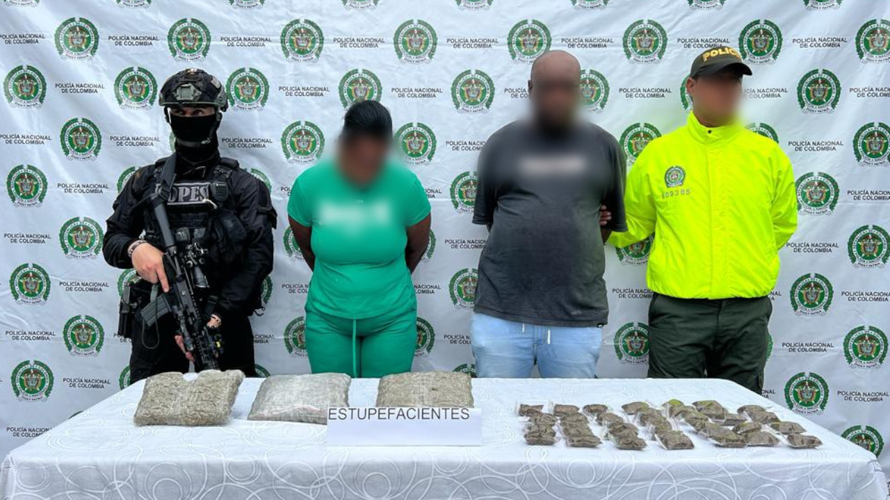 Por unos 'kilitos' de más de marihuana capturaron a dos personas y aprehendieron a un adolescente en Quibdó