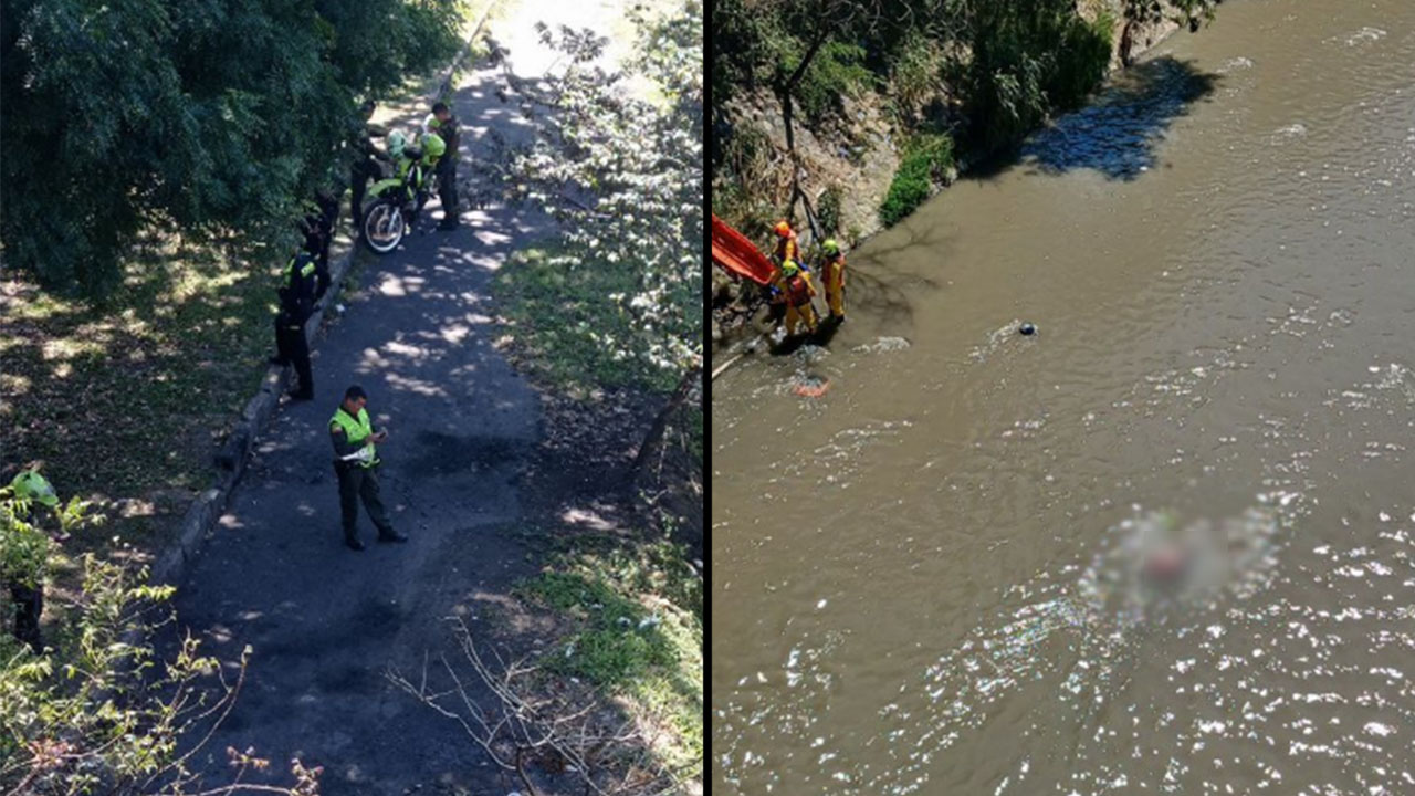 encuentran cuerpo sin vida flotando en el río Medellín a la altura de la Terminal del Norte