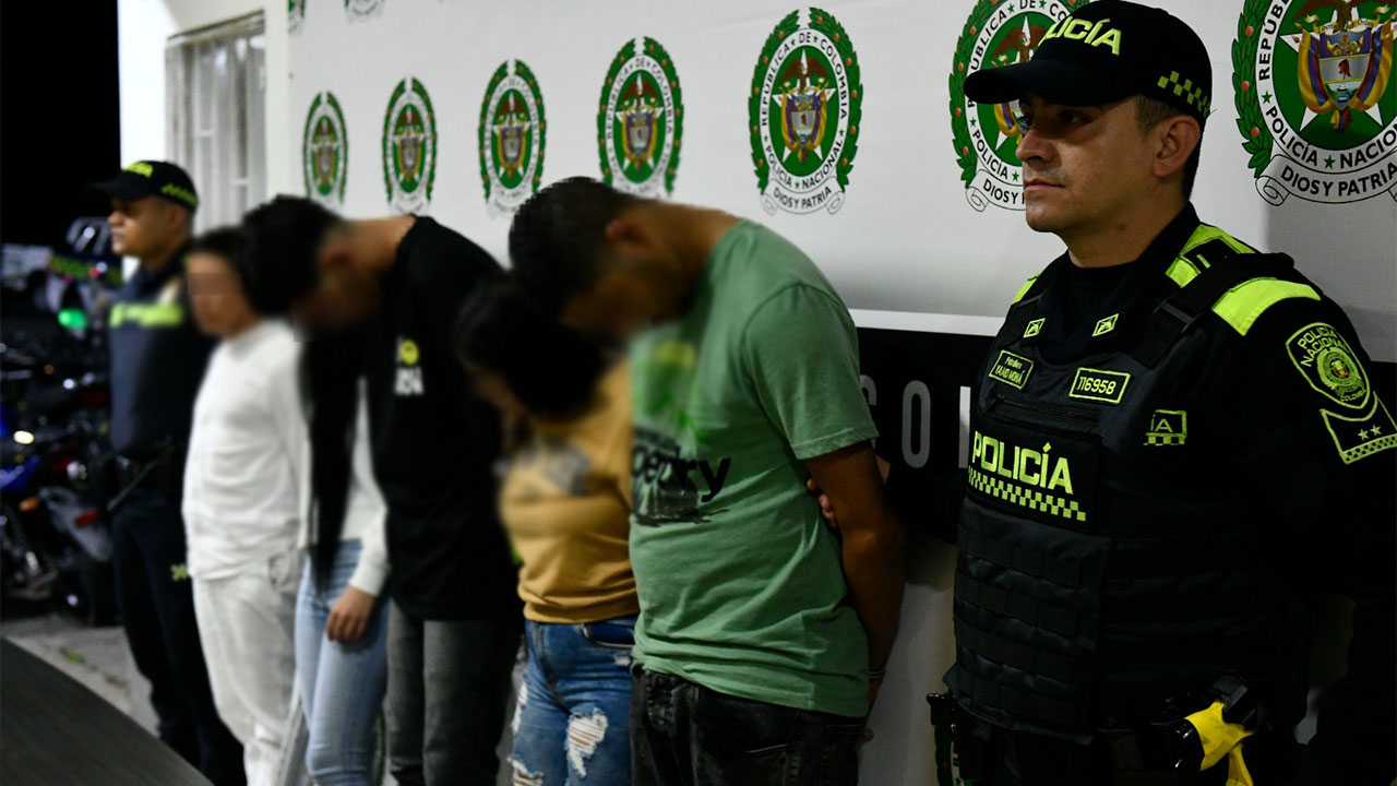 Capturados cinco personas por hurtar a un extranjero en Envigado