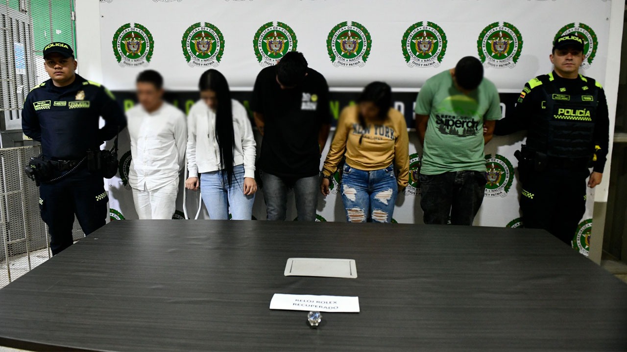 Capturados cinco personas por hurtar a un extranjero en Envigado