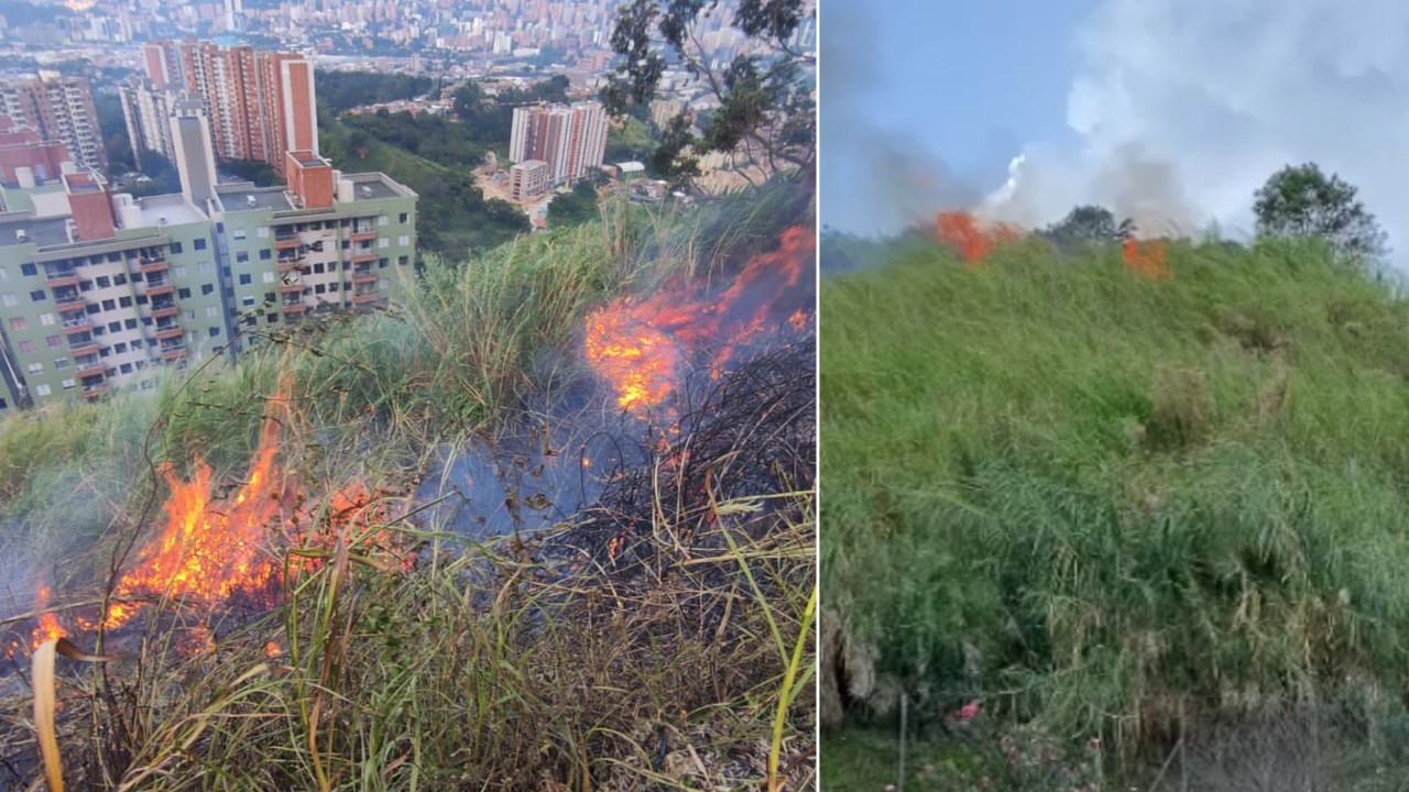 Bomberos Medellín controlaron el incendio forestal de Rodeo Alto
