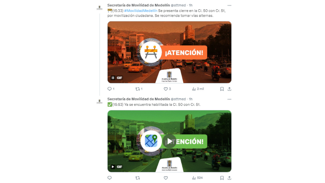 manifestación de ciudadanos venezolanos en pleno centro de Medellín