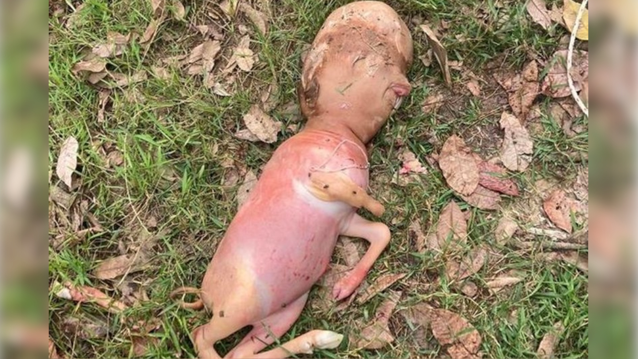 ¿Cómo fue posible ese suceso? Nació un ternero con cabeza humana en Tailandia