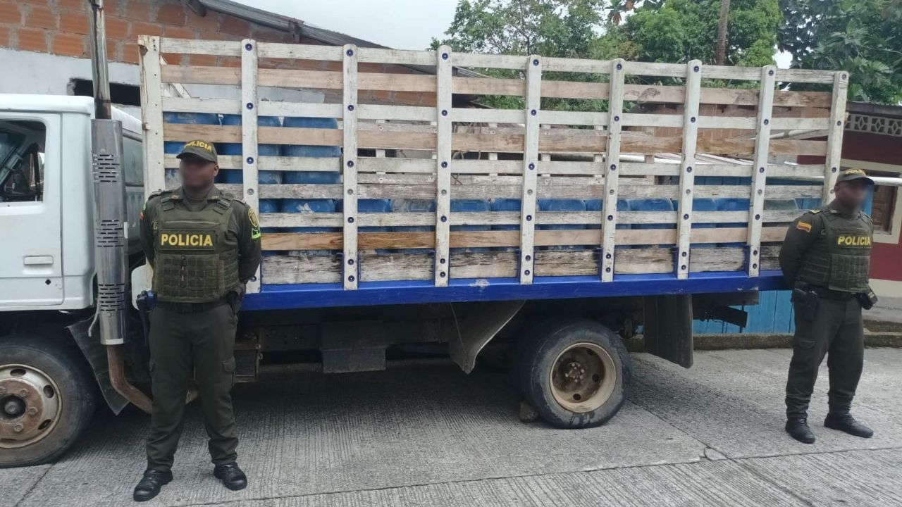 La Policía le quitó 1.191 Galones de ACPM en Unión Panamericana por incumplir normativas