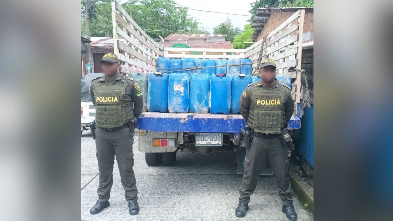 La Policía le quitó 1.191 Galones de ACPM en Unión Panamericana por incumplir normativas