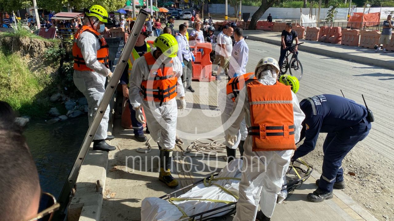 Encontraron el cuerpo de un adulto mayor en la quebrada Doña María, Itagüí