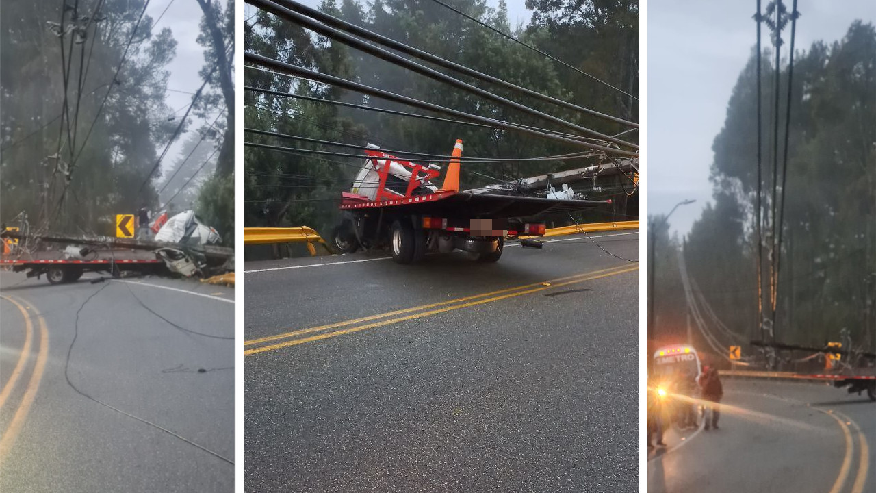 Así quedó el planchón que perdió el control en La Palmas y chocó contra un poste1