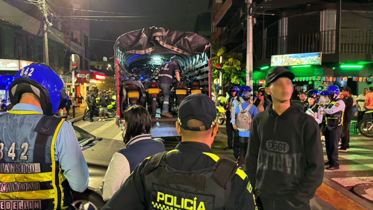 Fuerza pública se tomó el carril exclusivo del Metroplús en La 45 