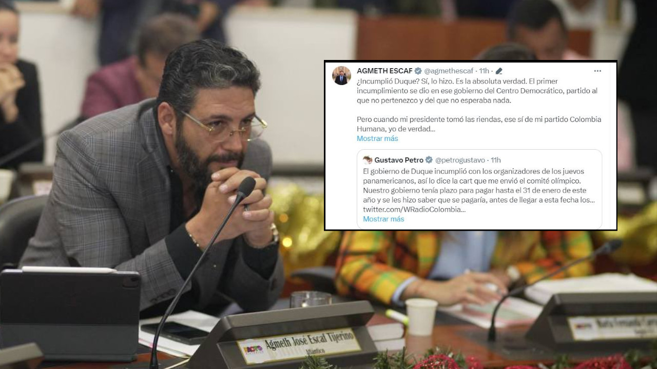 Agmeth Escaf se fue duro contra Petro y la Ministra del Deporte