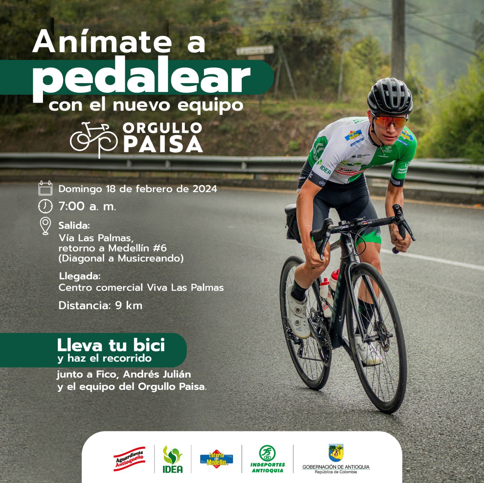 Pilas al cierre vial en Las Palmas este domingo por rodada ciclística del ‘Orgullo Paisa’ 2 GGfTL FXMAAal54