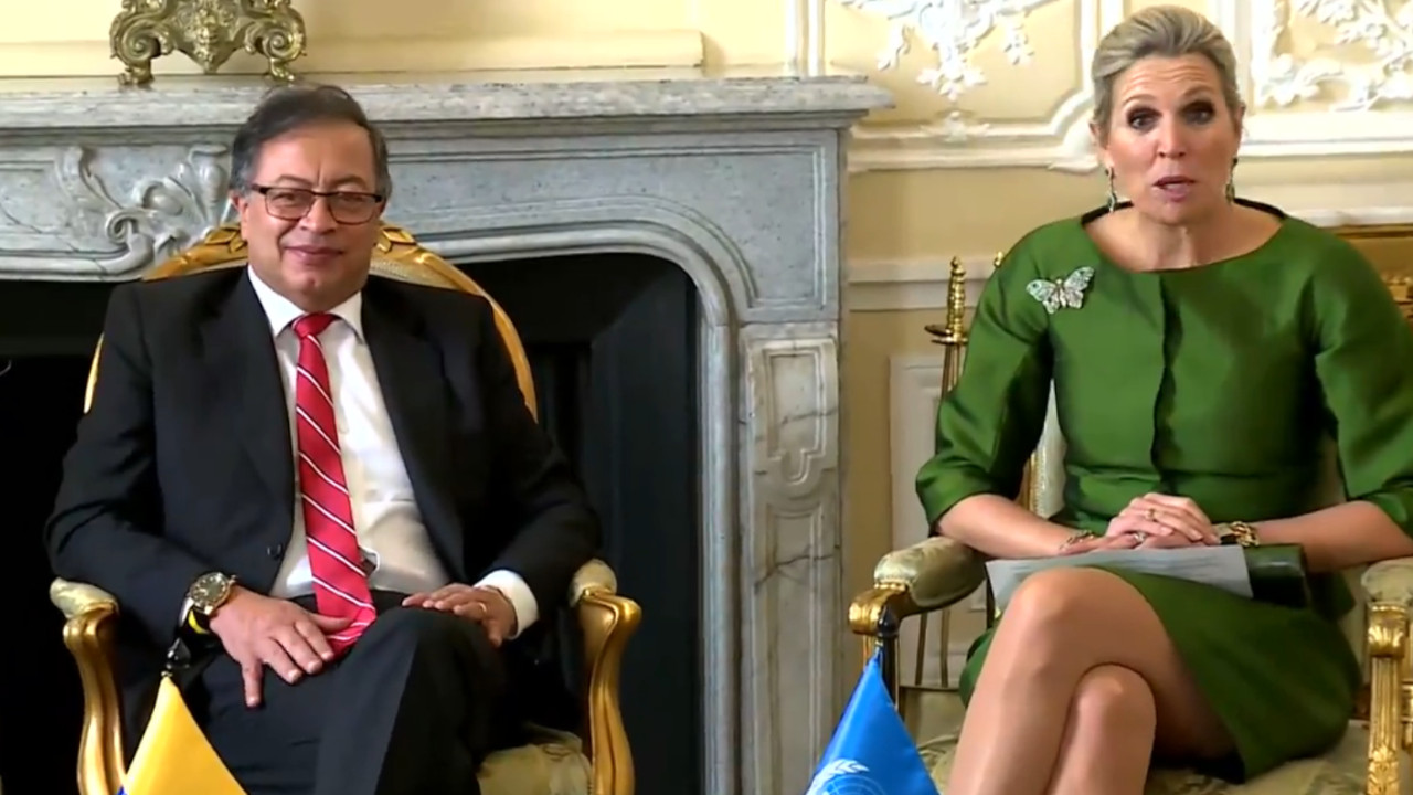 Reina Máxima de Países Bajos se reunión con Gustavo Petro