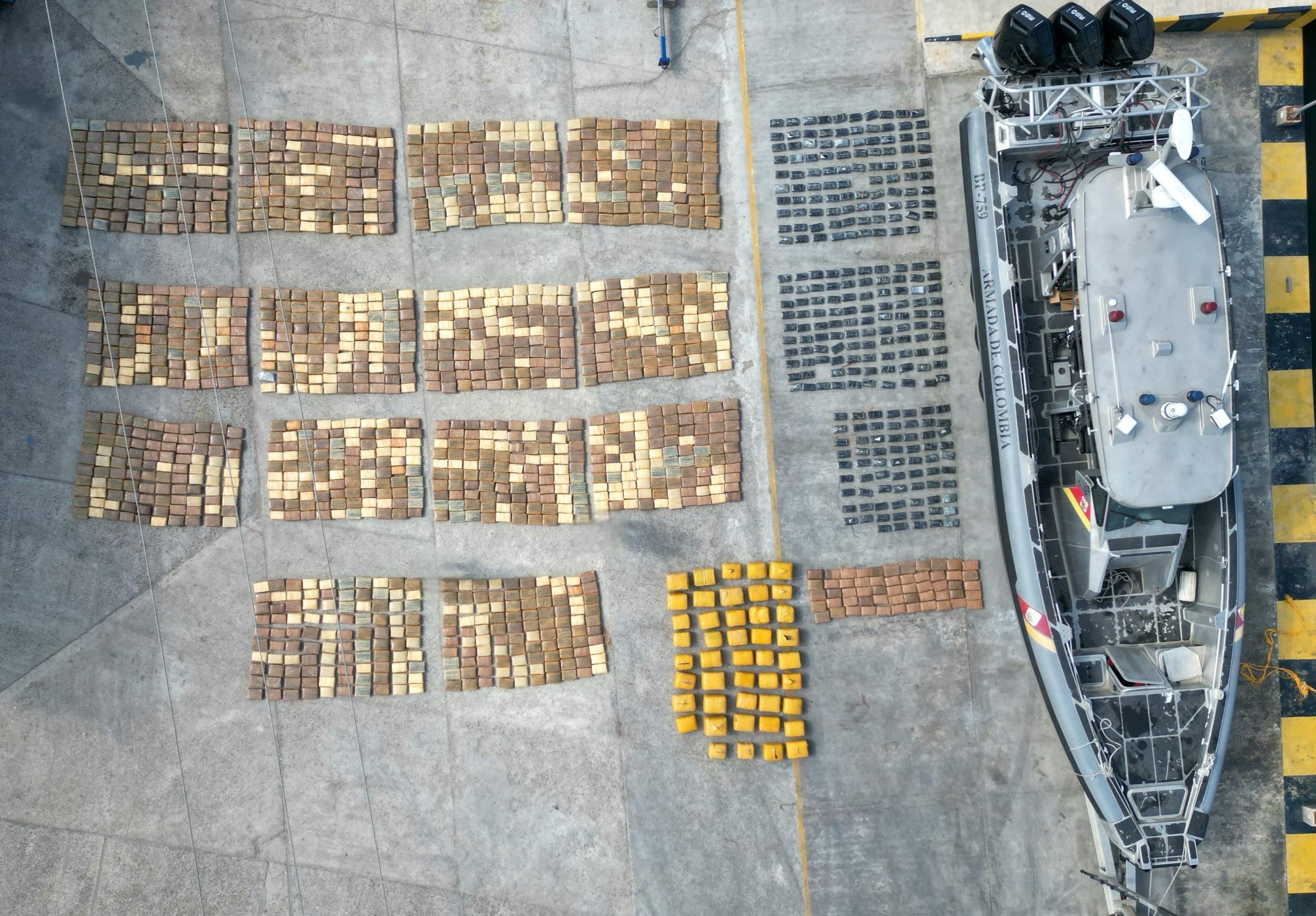 Dos toneladas de droga fueron incautadas en Cartagena 