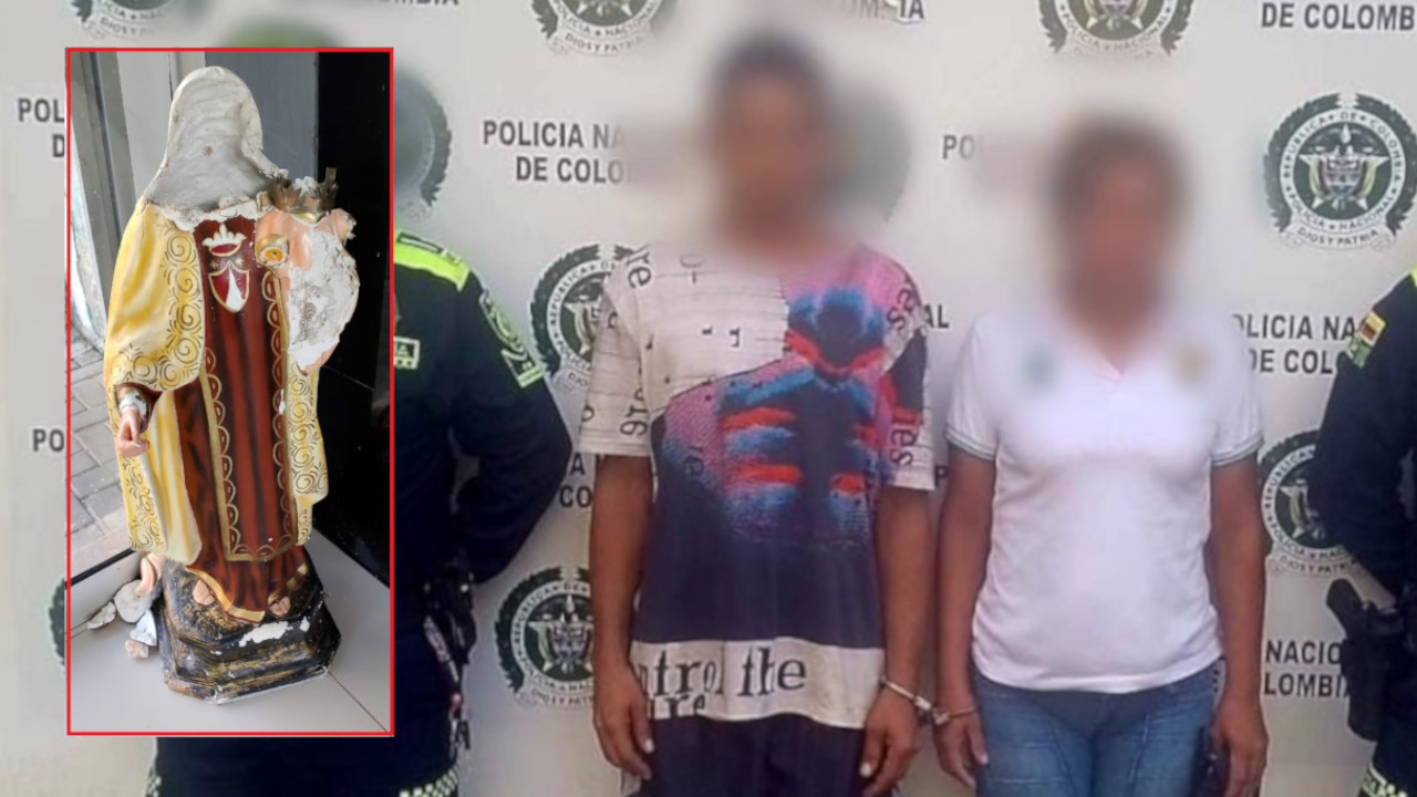 estatua de la Virgen